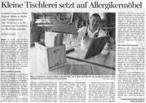 Tischlerei Müller - Presseartikel aus der Freien Presse (c) Kerstin Blossey und Foto: Eckardt Mildner